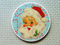 First view of the Santa with Candy Canes Needle Minder