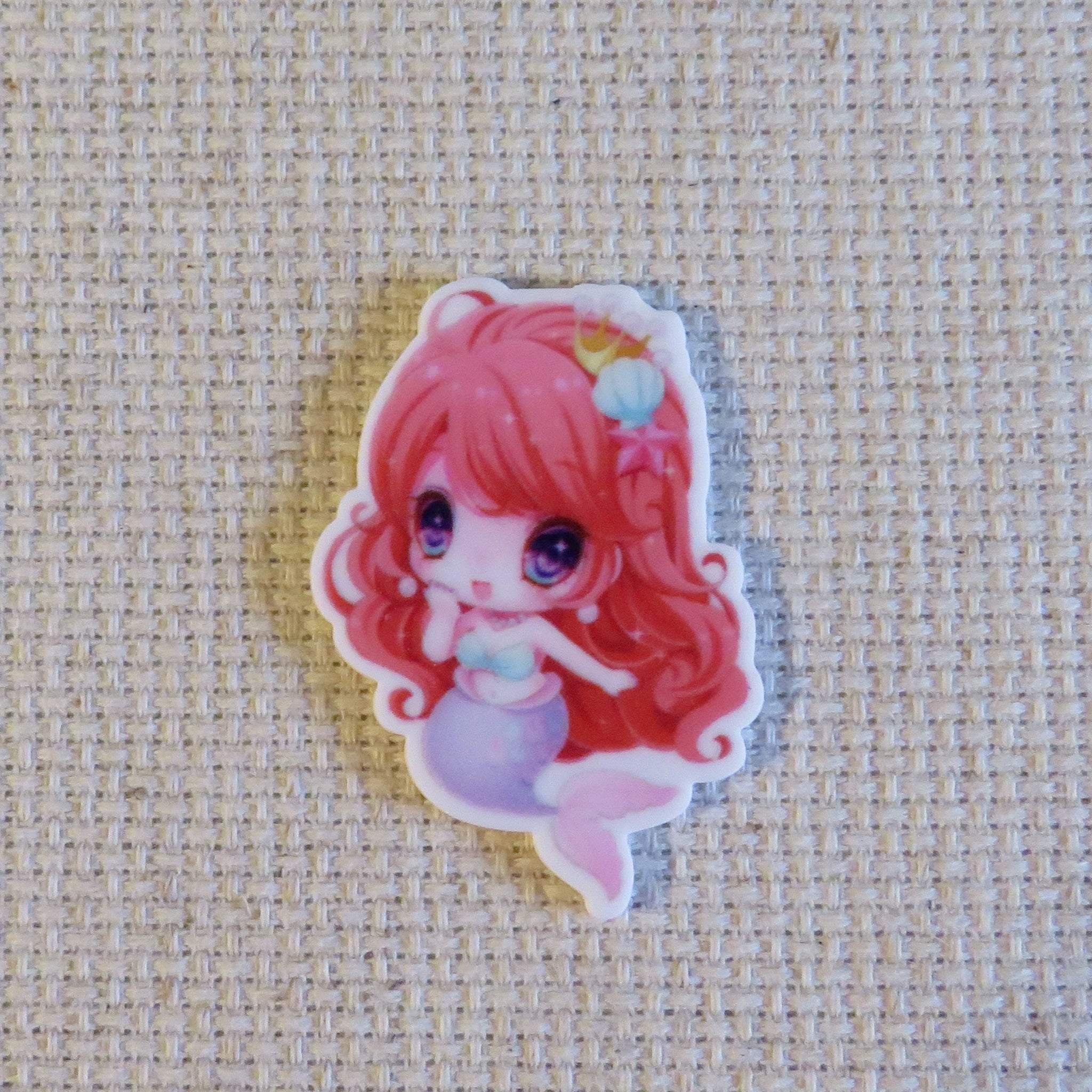 First view of Red Head Mermaid Needle Minder.