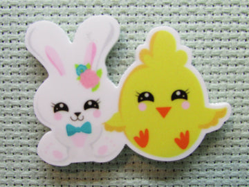 First view of the Easter Bunny and Chick Needle Minder