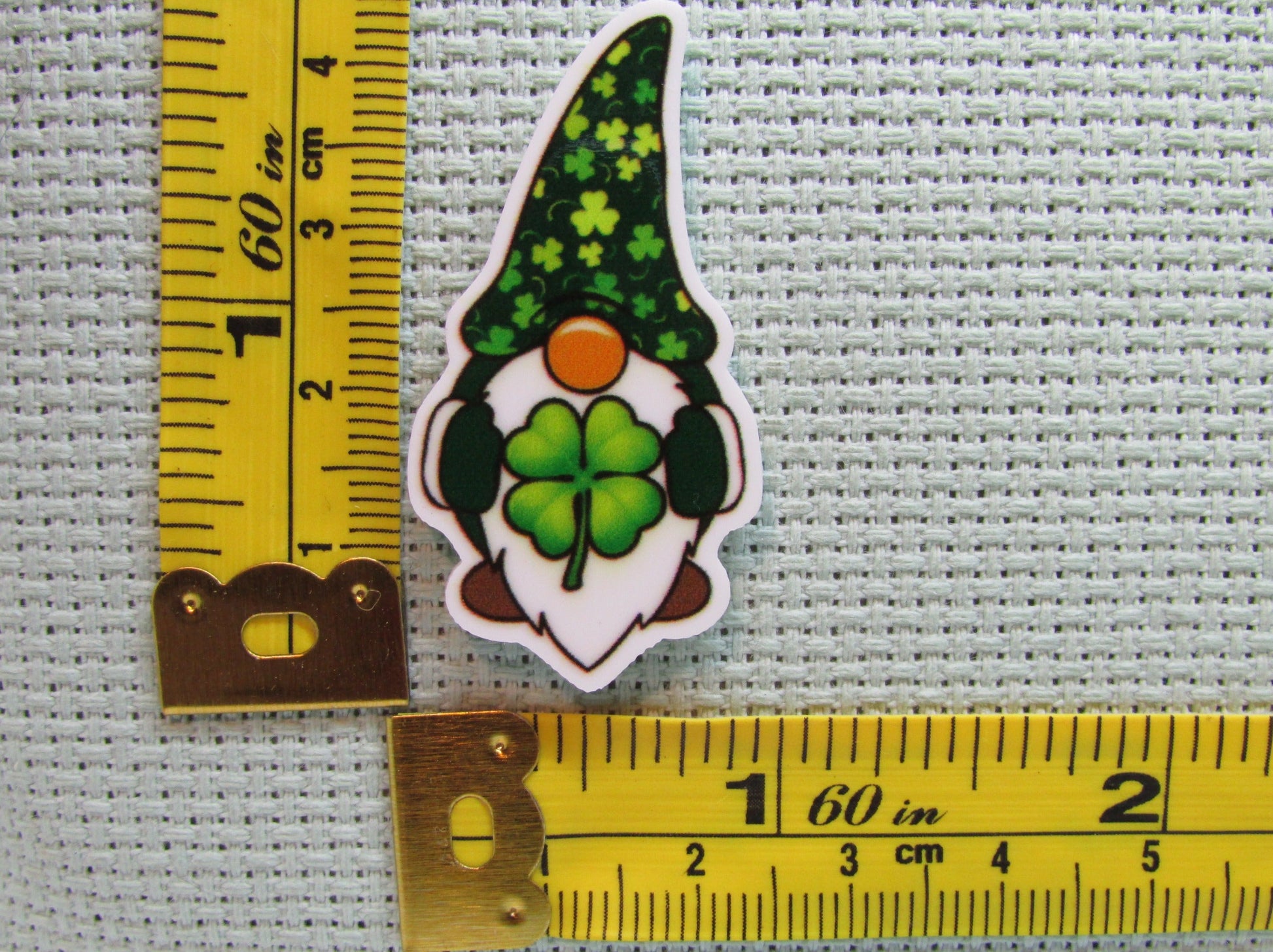 Third view of the Shamrock Gnome Needle Minder