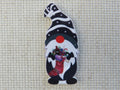First view of Blue and White Starry Stocking Hat Gnome Needle Minder.