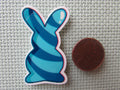 Second view of the Light Blue Bunny Needle Minder