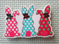 First view of the A Trio of Polka Dot Easter Bunnies Needle Minder