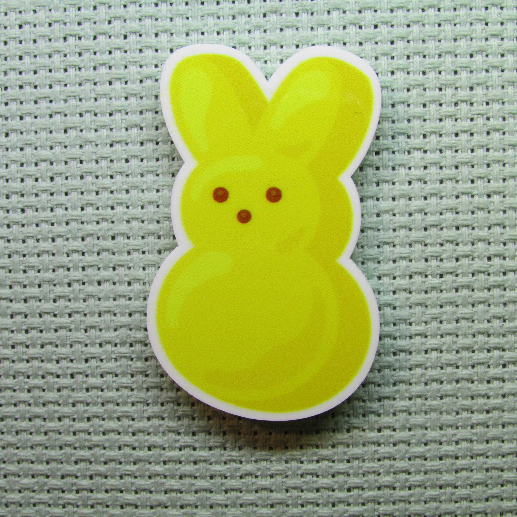 First view of the Yellow Peep Bunny Needle Minder