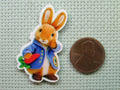 Second view of the Easter Bunny Wearing a Coat Needle Minder