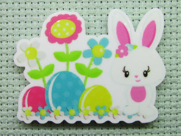 First view of the Easter Bunny in the Garden Needle Minder