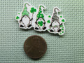 Second view of the Trio of Lucky Shamrock Gnomes Needle Minder