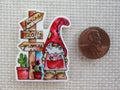 Second view of Red Garden Gnome Needle Minder.