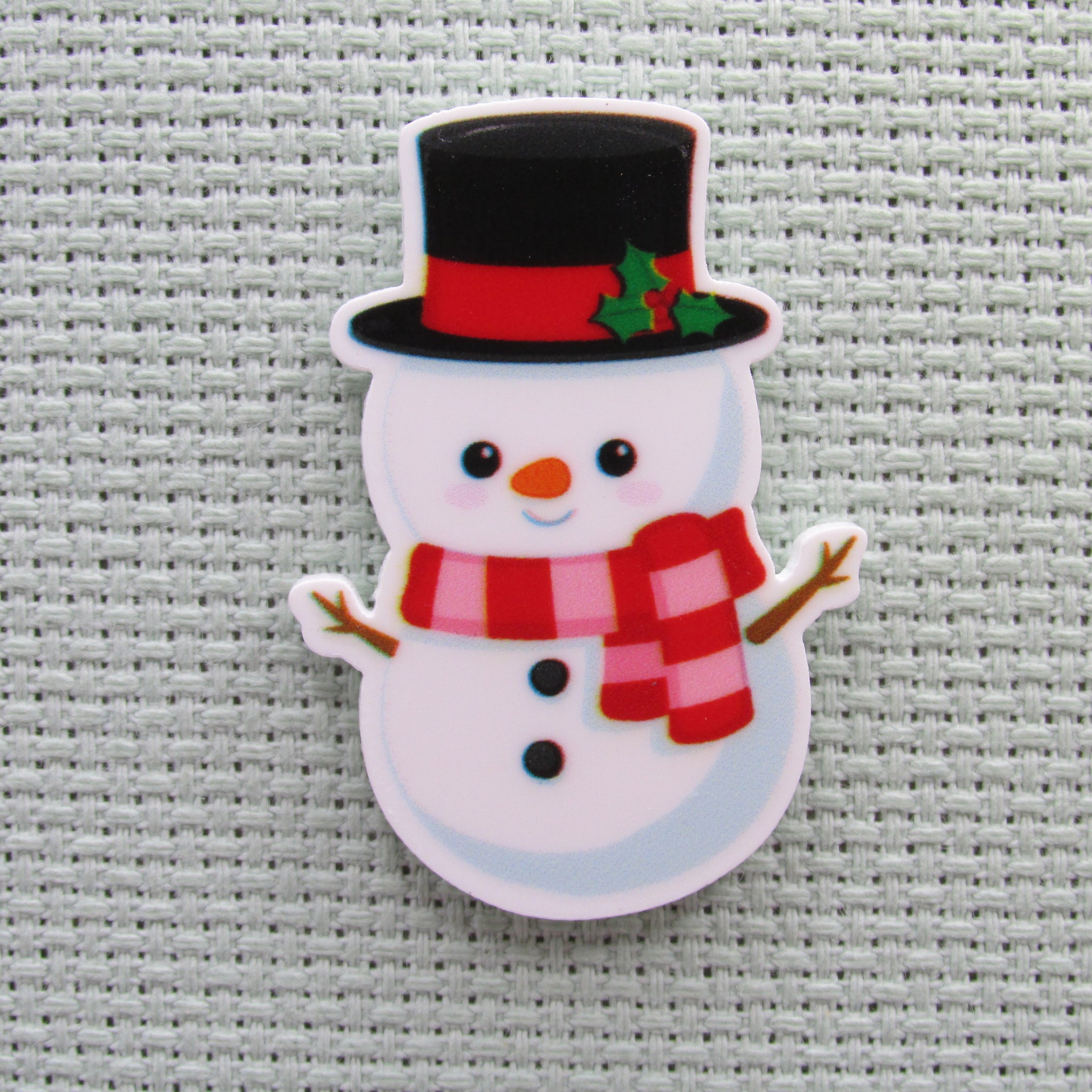 First view of the Scarf Wearing Snowman Needle Minder