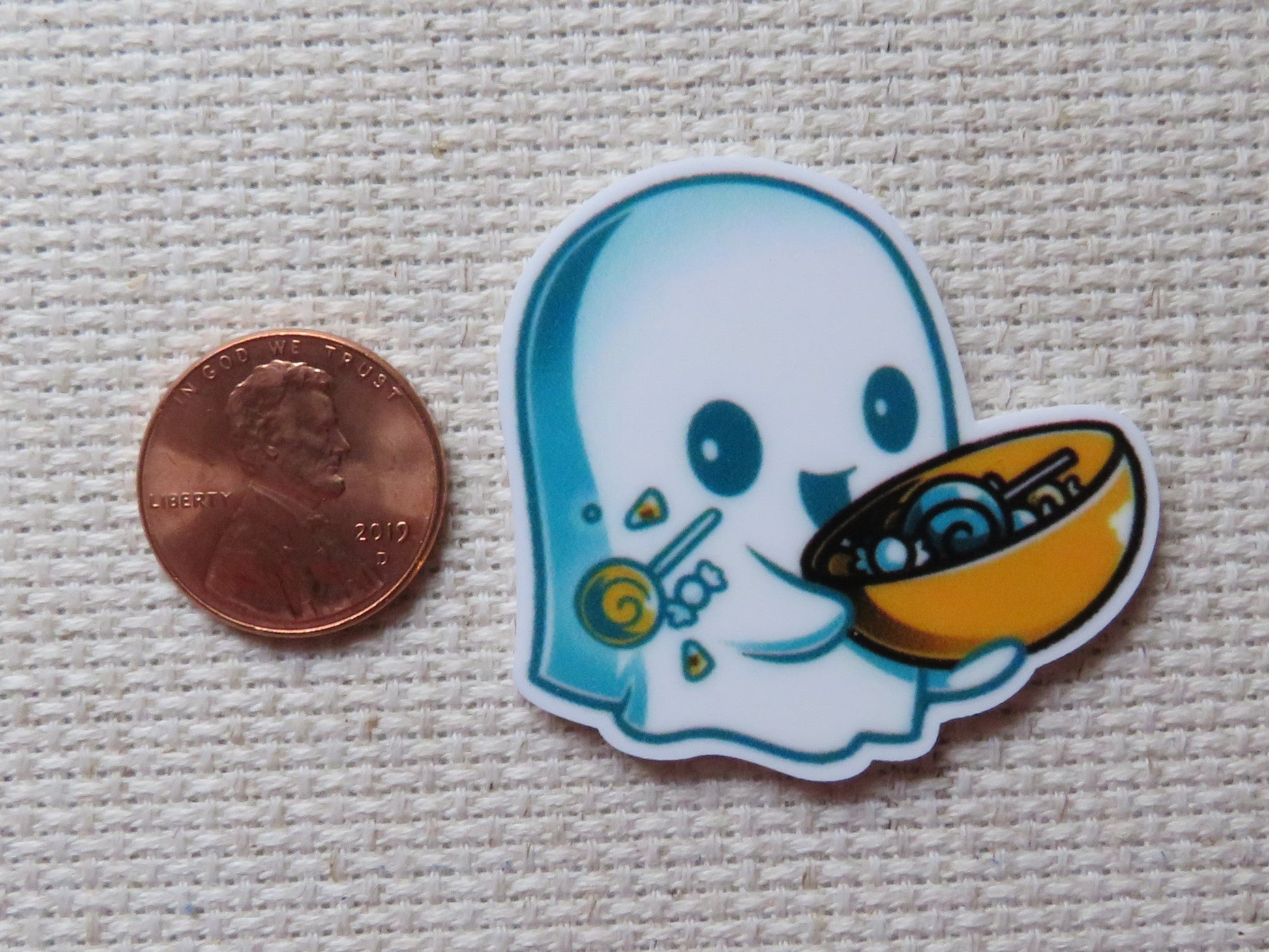 Second view of Candy Ghost Needle Minder.