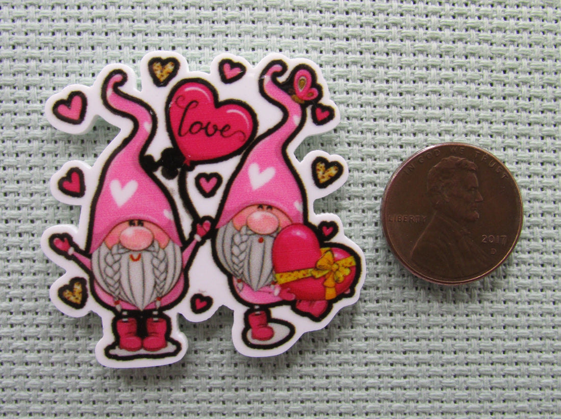 First view of the A Pair of Valentines Gnomes Needle Minder