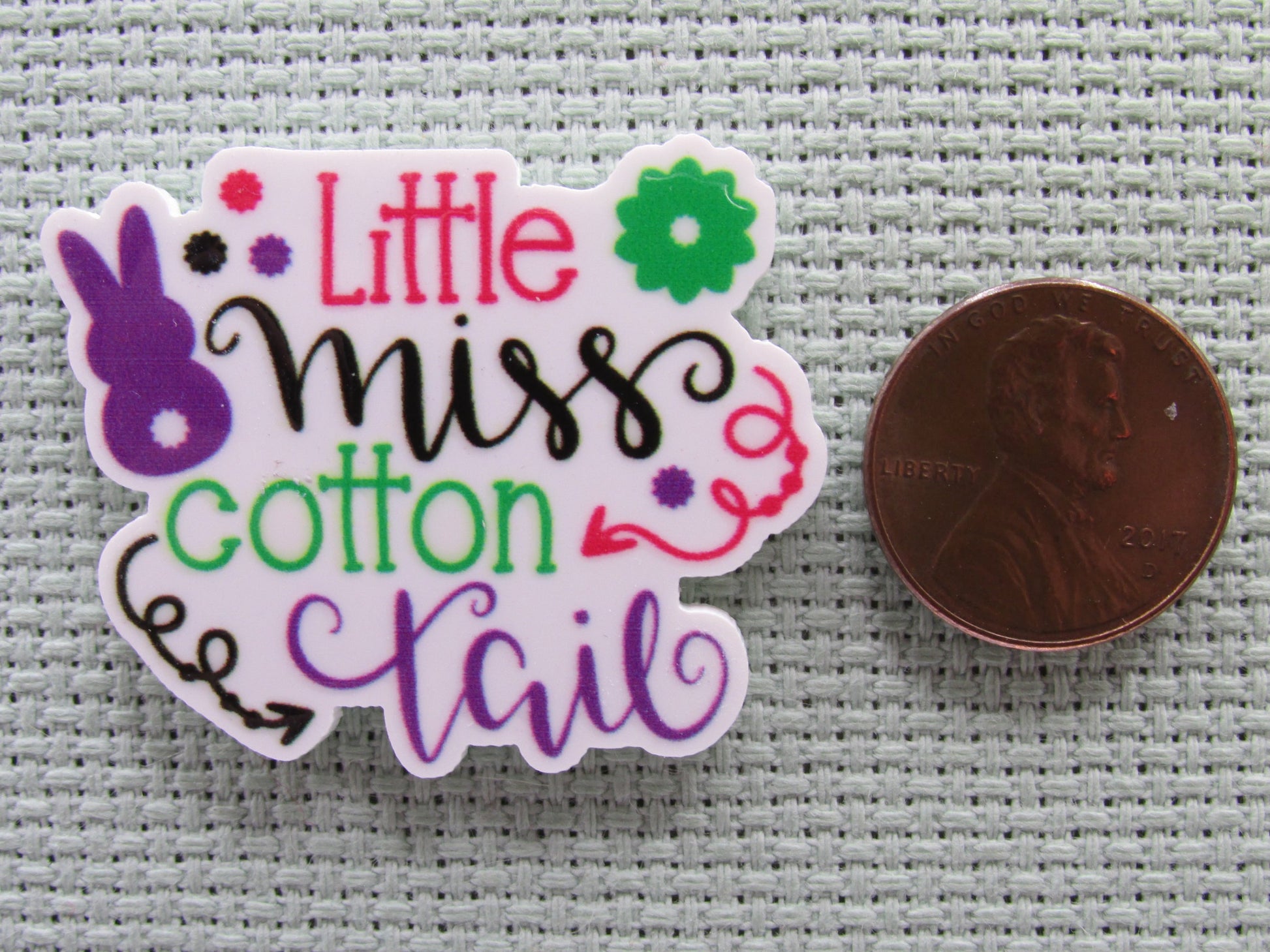Second view of the Little Miss Cotton Tail Needle Minder