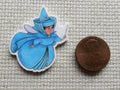 Second view of blue fairy Needle Minder.