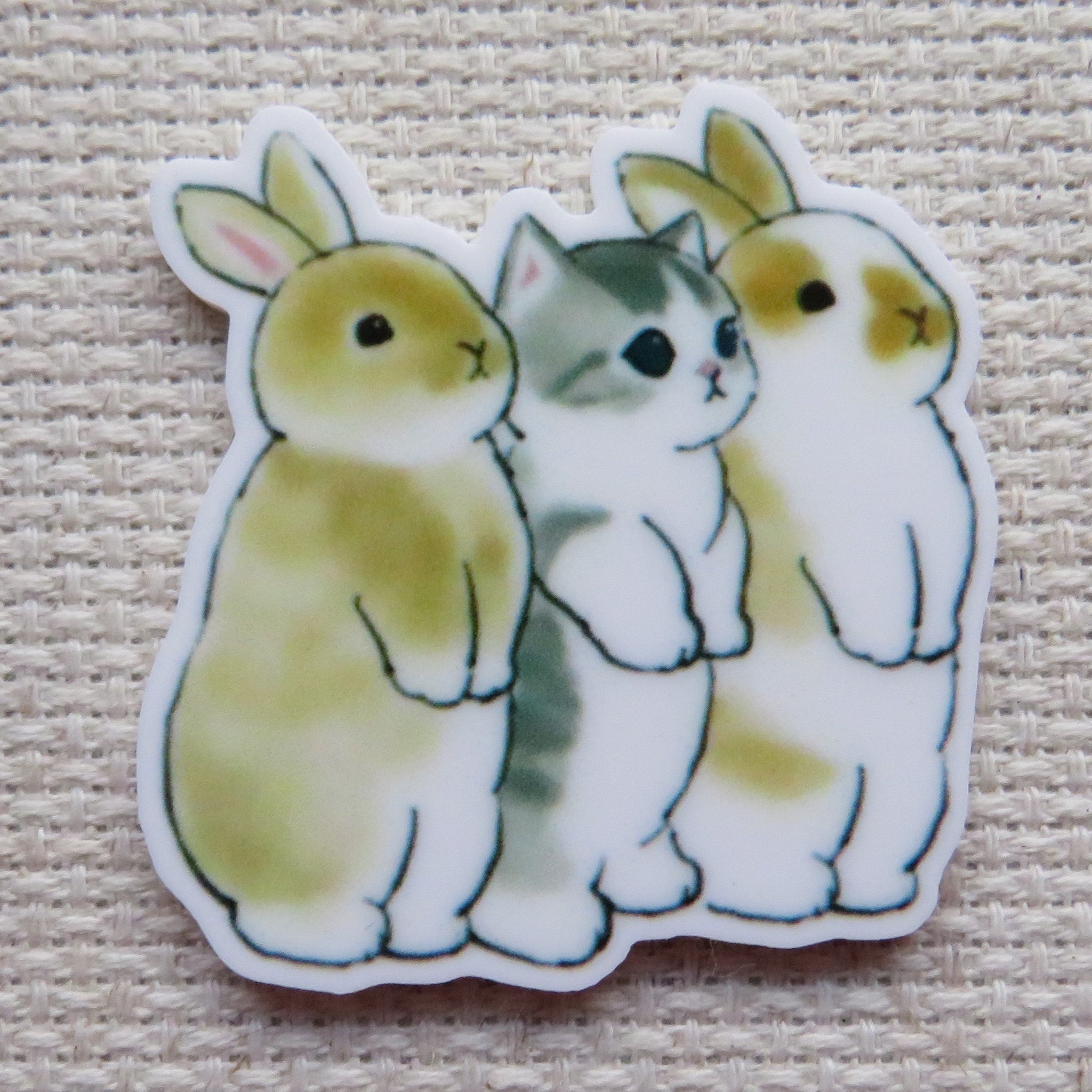 First view of Curious Bunnies and Kitten Needle Minder.