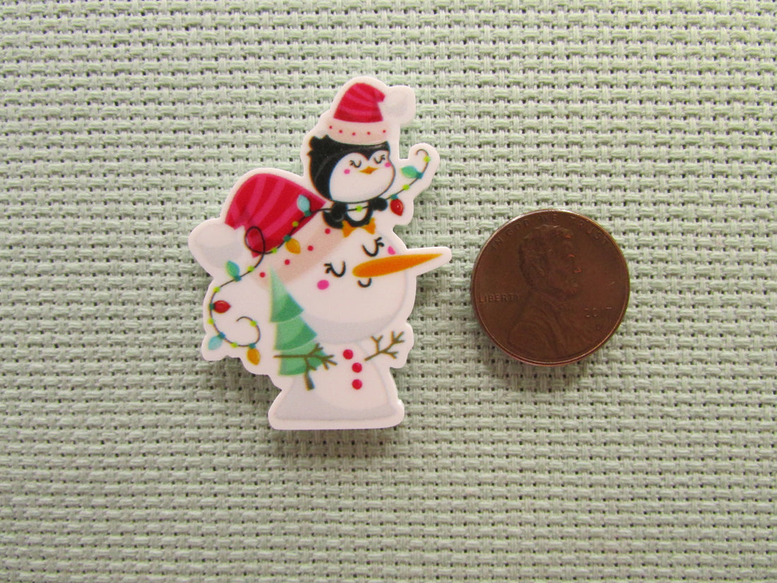 First view of the Snowman and Penguin Friends Needle Minder