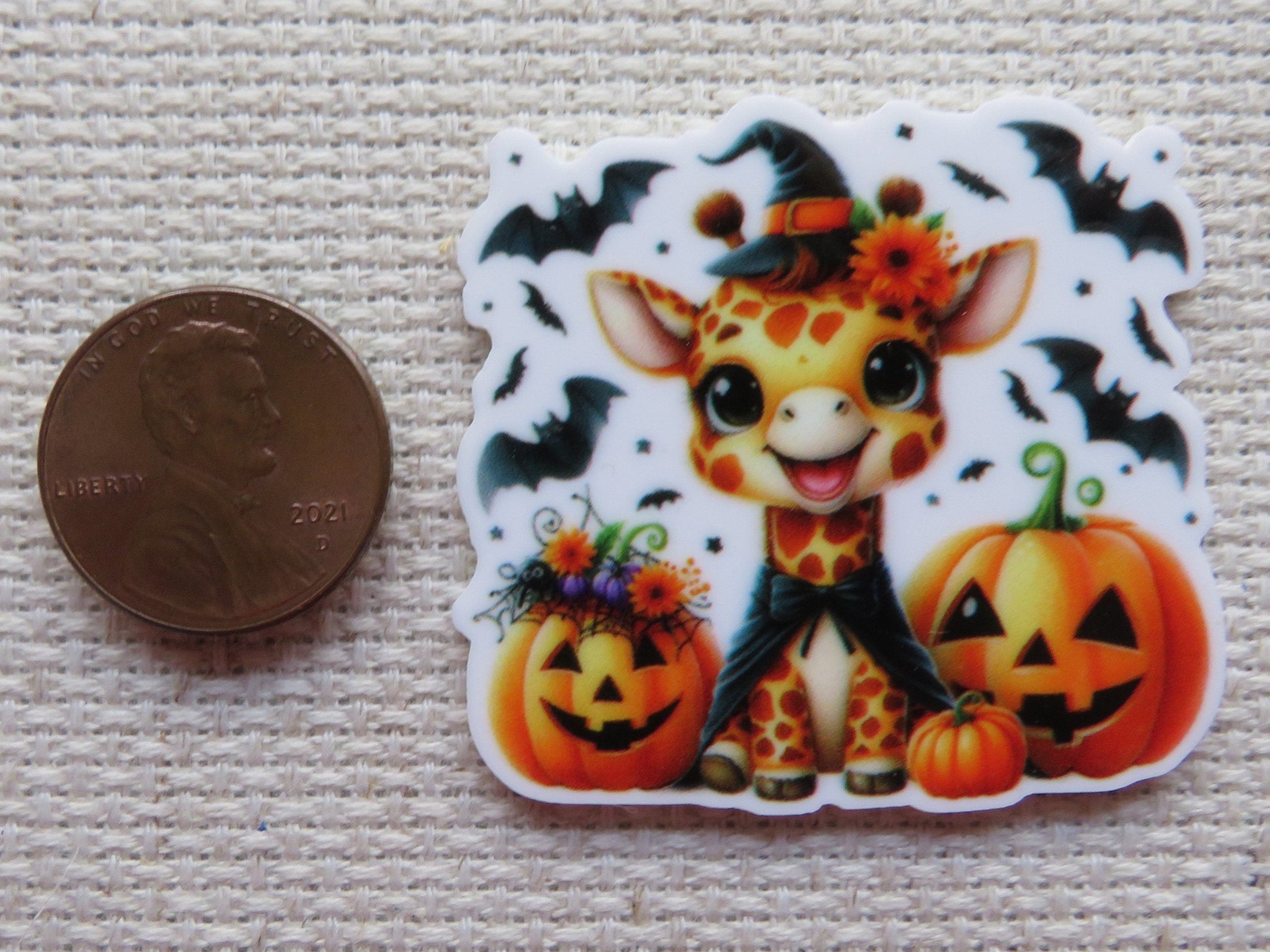 Second view of Witchy Giraffe Fun Needle Minder.