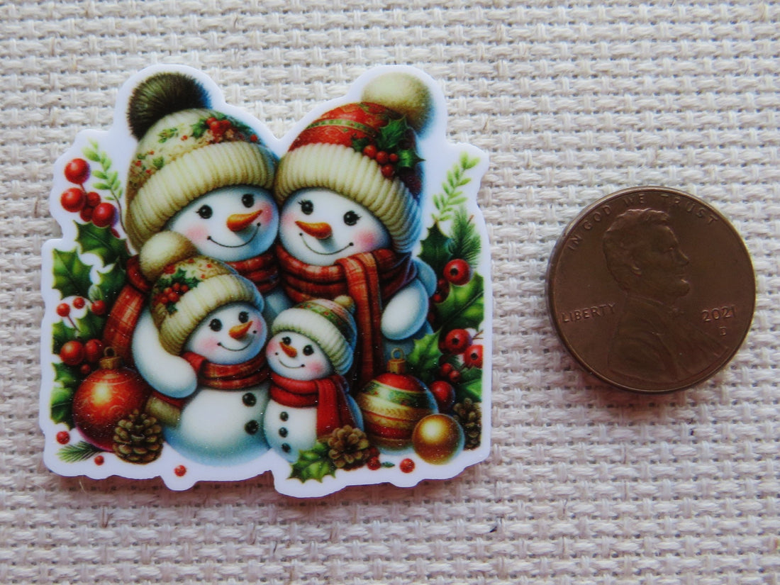 First view of Snowmen Family Needle Minder.