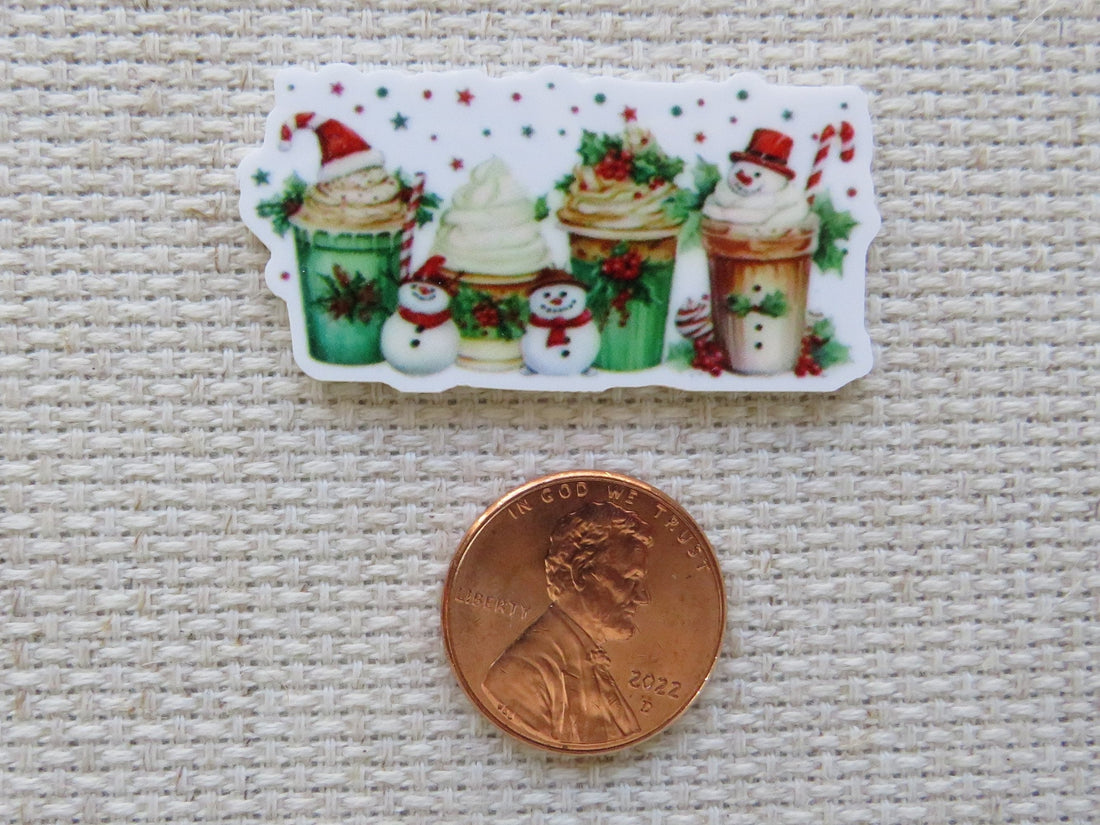 First view of Snowman Drinks Needle Minder.