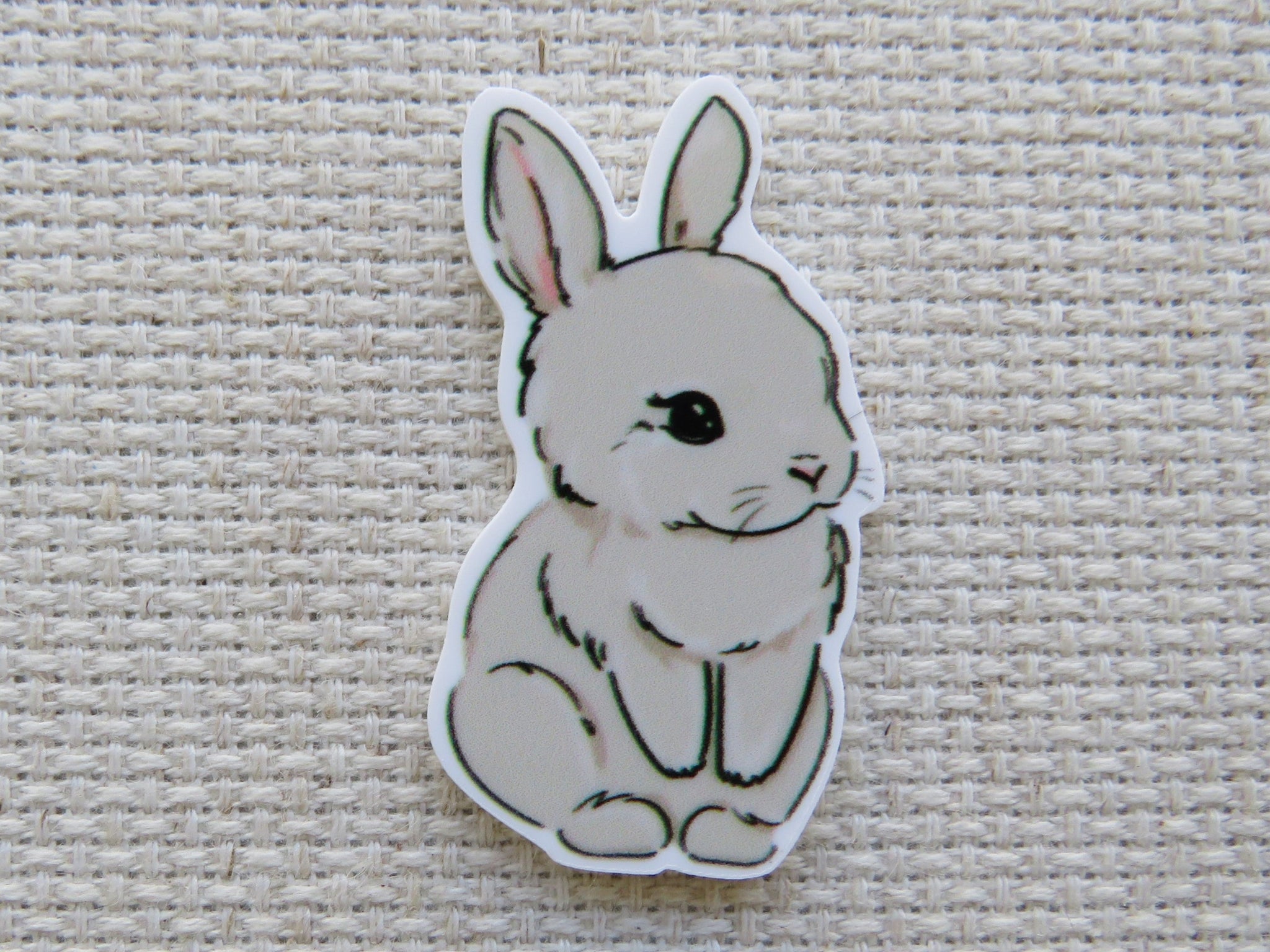 First view of Little Gray Bunny Needle Minder.