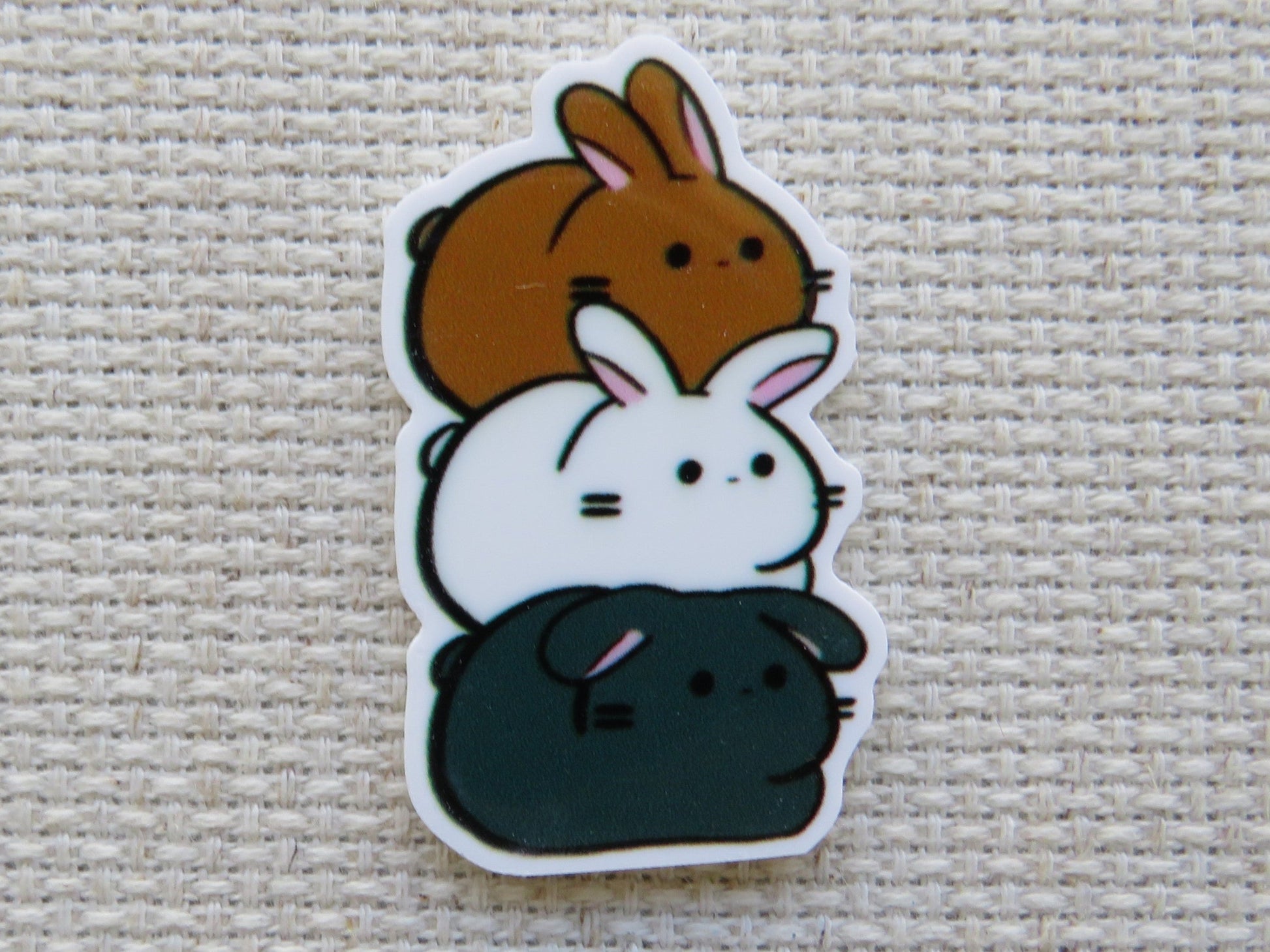 First view of A Stack of Bunnies Needle Minder.