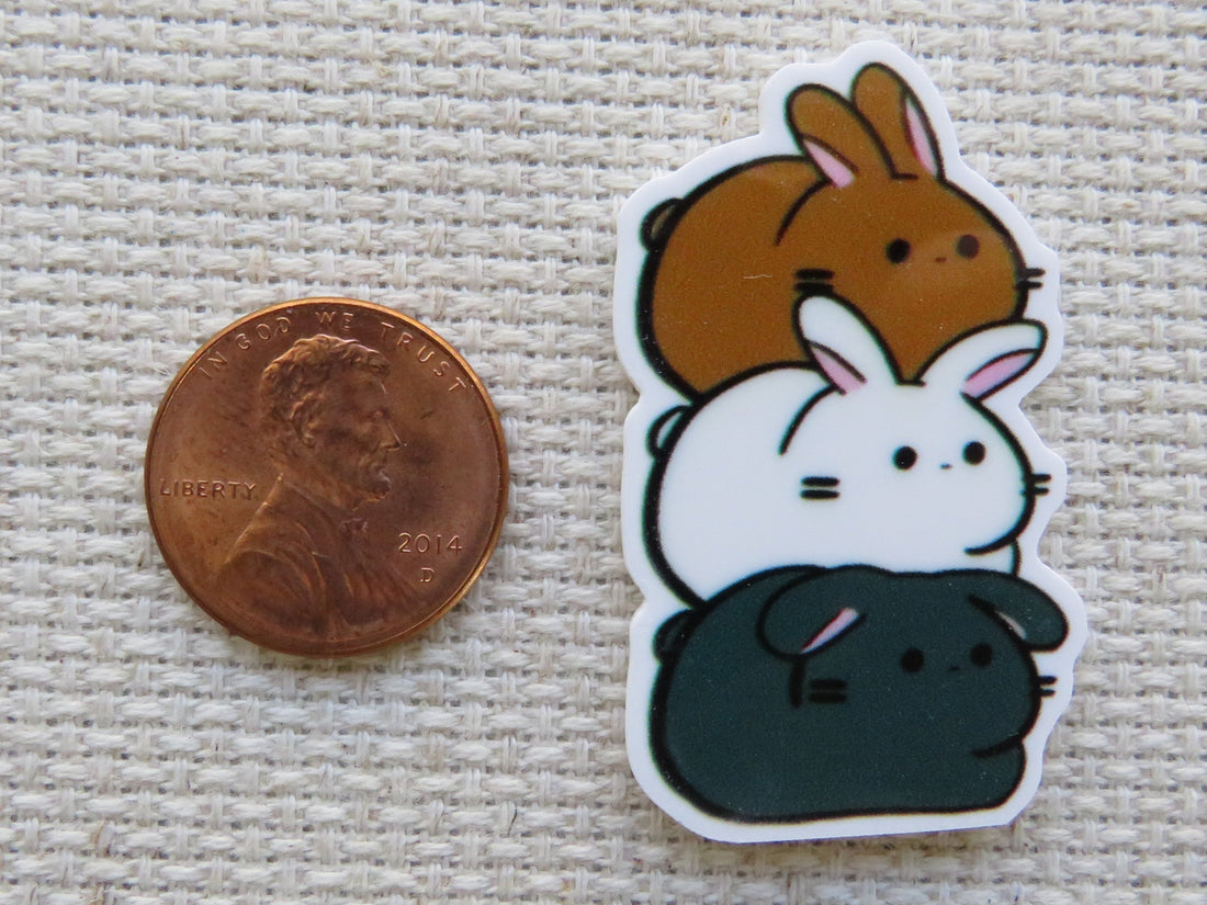 First view of A Stack of Bunnies Needle Minder.