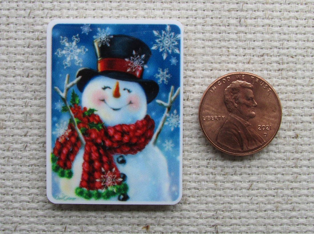 First view of Smiling Snowman Needle Minder.