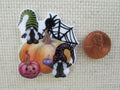 Second view of A Couple of Gnomes Hanging out with the Pumpkins Needle Minder,.