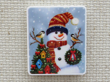 First view of Bird House Snowman Needle Minder.
