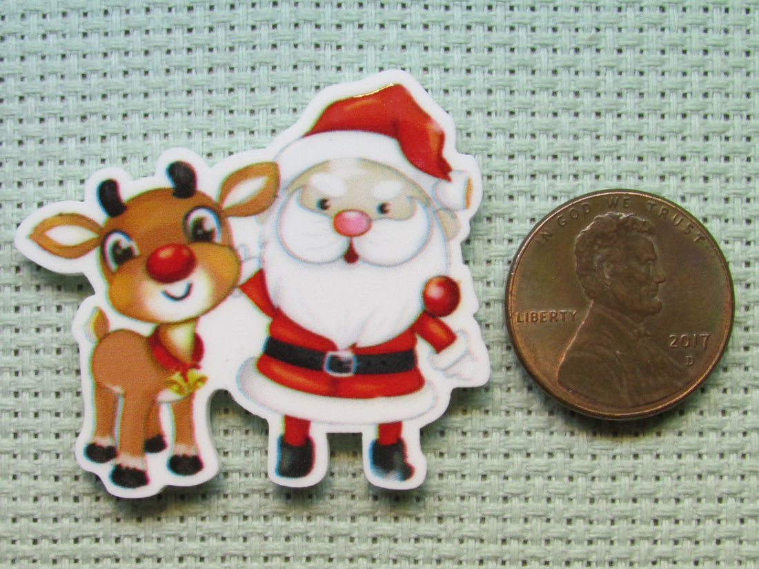 First view of the Santa and Rudolph Needle Minder