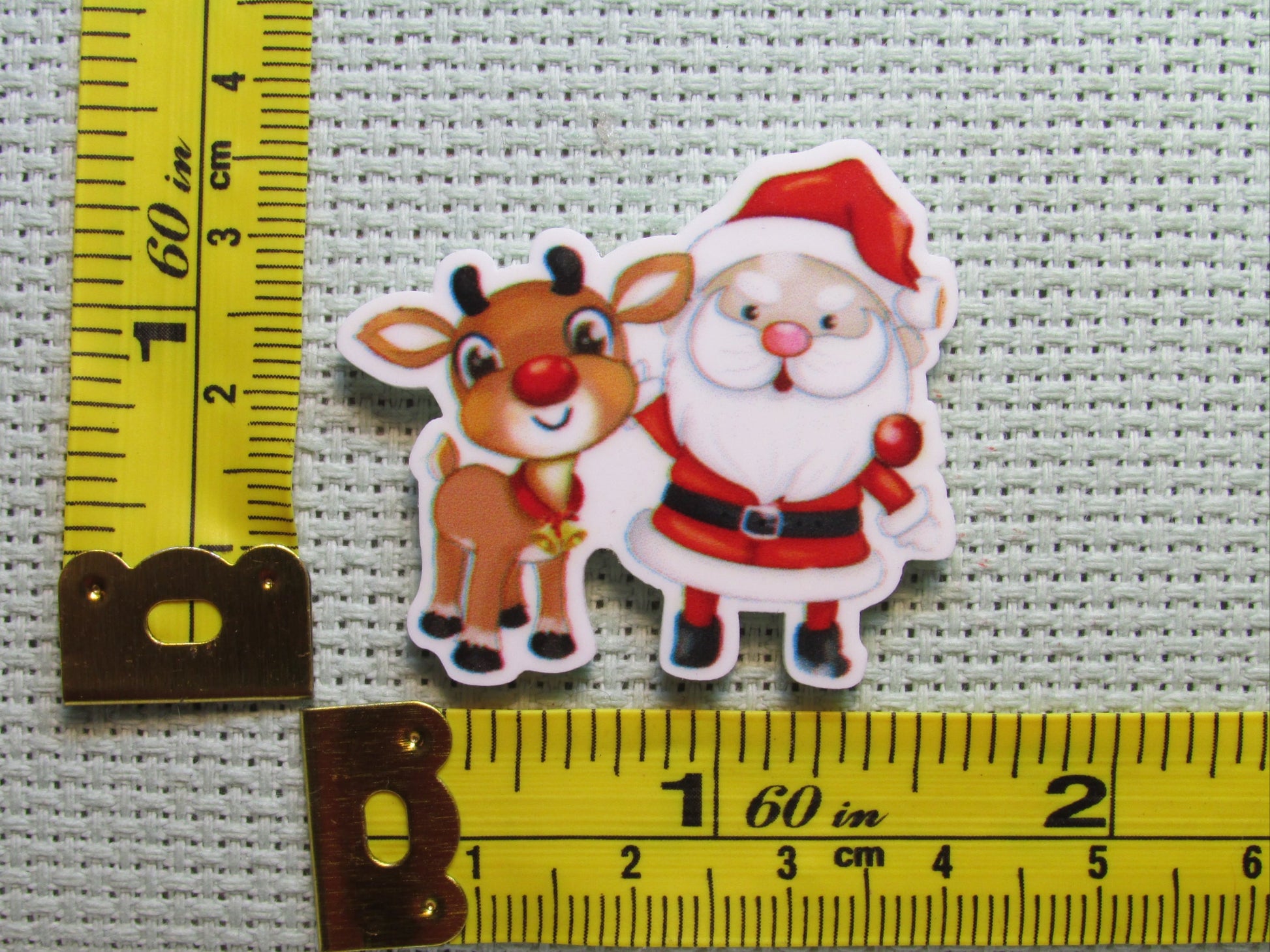 Third view of the Santa and Rudolph Needle Minder